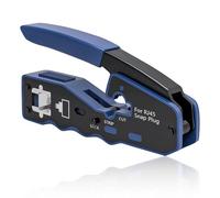 Pince à Sertir RJ45 Traversant Professionnelle Outil Cat8 Cat7 Cat6 RJ11 Coupe Dénude Crimp Pliers Network Connector Universel Sertit Lame Remplaçable pour Connecteur Réseau Sertir Prise Téléphone