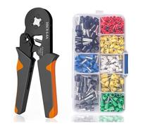 Pince À Sertir Terminale Tubulaire HSC8 6-4/6-6 Fil Mini Outils De Sertissage Virole Kit Électrique Domestique Avec Embouts Boîte Sertissage PréCis(HSC8 6-4 400pcs)