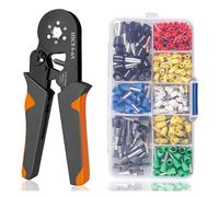 Pince À Sertir Terminale Tubulaire HSC8 6-4/6-6 Fil Mini Outils De Sertissage Virole Kit Électrique Domestique Avec Embouts Boîte Sertissage PréCis(HSC8 6-6 400pcs)