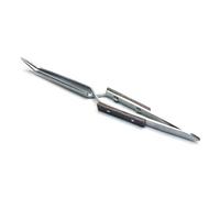 Pince à souder en forme de croix - Fermeture automatique - Pour bijoux - Isolée - Avec pointe coudée droite