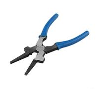 Pince à souder multifonction de 20,3 cm pour soudeurs MIG, acier 45# avec poignée antidérapante, élimination des éclaboussures, buse et outil de pointe (bleu et noir)