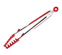 Pince à Spaghetti Alimentaire en Acier Inoxydable et Silicone Rouge