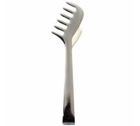 Pince à Spaghetti en Acier Inoxydable, Prise Ferme, Argenté | Ustensile Résistant à Chaleur, Usage Maison et Restauration, pour Pâtes et Glaçons, Format Pratique
