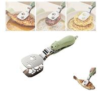 Pince à spatule 2 en 1 antidérapante et durable, pince à double spatule en acier inoxydable, pince à nourriture en forme de griffe, pince à nourriture pour steak, poisson, pain, pizza, outil de