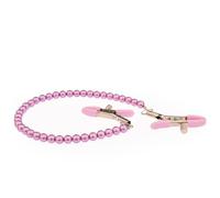 Pince à tétons en chaîne de perles pince à tétons en métal rose avec couvercle en Silicone pince de sein de Masturbation de plaisir féminin