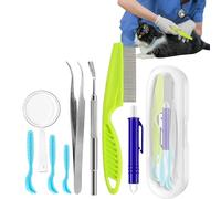Pince à tiques - Kit de retrait de tiques pour chiens et chats | Outil multifonction pour la maison et l'animalerie, portable et facile à utiliser, réutilisable