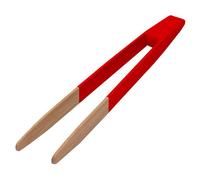 Pince à toast en bambou rouge 24 cm Pebbly