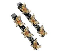 Pince à tresse papillons, pinces à tresses pour cheveux | Filles Femmes Cheveux Barrette Style Cheveux Tresse Bijoux,Pinces à cheveux mignonnes, épingle à cheveux tressée, pince à bec de canard, pour