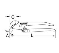 Pince à tubes 0-30 mm 4 positions 242 mm KS TOOLS - 115.1362