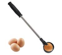 Pince à œufs, outil télescopique pour noix d'œuf, 40 à 190 cm, en acier inoxydable argenté, pince flexible, ramassage de nid de volaille, outils de cueillette d'œufs pour ferme, poulailler, cour