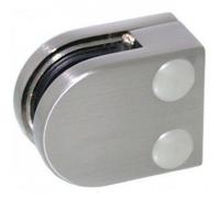 Pince à verre 8 mm pour garde corps - support plat - inox 304 brossé Design Production
