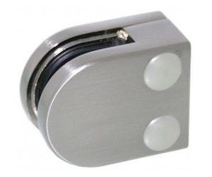 Pince à verre 8 mm pour garde corps - support plat - inox 316 dark Design Production