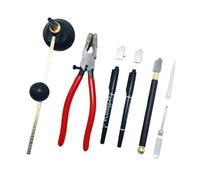 Pince à verre avec poignée à bouton rond, outil de coupe à ventouse, pince à clé pour briser le vitrail, ensemble de pinces