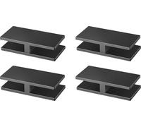 Pince à verre VEVOR, 4 pièces de support rectangulaire de rampe en verre pour verre trempé 0,31"-0,47", pince de montage pour verre en acier inoxydable 304, support d'étagère en verre de 0,2" d'épaiss