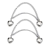 Pince à vêtements magnétique 1 paire de pinces à vêtements multifonction avec boutons en métal à chaîne pour vêtements pantalons écharpes jambes manchette manchette argent carré