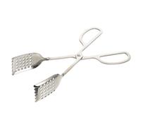 Pince Acier Inoxydable, Modèle Ciseaux pour Steaks et Biscuits | Manche Long Confortable, Prise Antidérapante, Verrouillage Sécurisé, Surface Lisse, Service de Salades ou Goûter