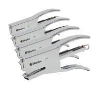 Pince Agrafeuse Métal pour agrafes 24/6 et 26/6, Capacité 25 feuilles, Format compact, 100% métal chromé, Usage intensif (Lot de 4)