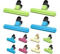 Pince Alimentaire 12 Pièces Fermeture Sachet Alimentaire Reutilisable Pince Alimentaire Plastique Fermeture Sachet Clip Pinces pour Sachets pour Cuisine Bureau Garage