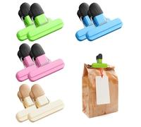 Pince Alimentaire, 8 Pinces Sachets Alimentaires, Pinces à Chips en Plastique de Couleur, Pince Fermeture Sachet pour L'alimentation, Bureau, Cuisine, usage Domestique