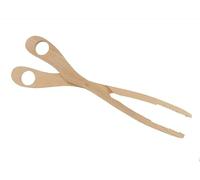 Pince alimentaire bois de hêtre 28 cm - forme ciseau, extrémité crantée, usage vrac & épicerie zéro déchet