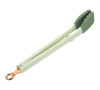 Pince Alimentaire Chat en Silicone Vert, Métal et ABS | Pattes Antidérapantes, Surface Lisse, pour Pâtes, Salade, Buffet, Service Traiteur