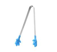 Pince alimentaire essentielle pour sac à main pour glaçons, salade, en acier inoxydable, forme de paume, mini pince compacte et légère, ustensiles de cuisine, cubes, barbecue, bleu