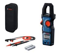 Bosch Professional Pince ampèremétrique GMC 600-15 (Pince ampèremétrique TRUE RMS, courant alternatif jusqu’à 600 A, tension jusqu’à 600 V AC/DC, 2 x 1,5 V LR06 (AA), bandes de mesure MS 90, housse)
