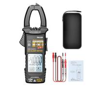 Pince Ampèremétrique Multimètre | Multimètre 4000 Points avec Pince Ampèremétrique - Détecteur Automatique Portable Rétroéclairage LCD,Pour Courant Condensateur Circuit Disjoncteur Automobile Domestiq