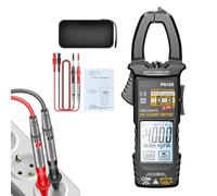 Pince Ampèremétrique Multimètre,Multimètre Pince DC 4000 Points - Détecteur Numérique Automatique Portable avec Rétroéclairage LCD pour Tension Disjoncteur Circuit Câble Condensateur,Disjoncteur Autom
