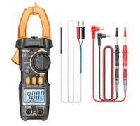 Pince ampèremétrique numérique, testeur de diode, température, fréquence, ohms, capacité, NCV, multimètre, affichage, outils for électricien(Yellow)