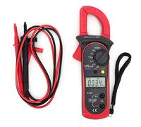 Pince Ampèremétrique Numériquee, ST201 Multimètre Professionnel Compteurs Sans contact Testeur AC Courant Tension Résistance Capacité Fréquence Diode Test Plage Automatique Capacitance Rouge