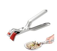 Pince anti-brûlure en acier inoxydable - Outil de pince anti-brûlure résistant à la chaleur | Pince antidérapante avec embouts en silicone | Pince à bol chaud | Lève-vitre sécurisé pour la cuisine et