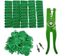 Pince applicateur en alliage d'aluminium pour étiquetage rapide et sécurisé des bovins, moutons, chèvres, porcs et agneaux, prise en main confortable (vert)
