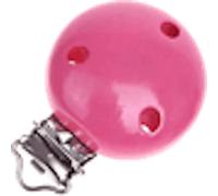 Pince Attache Tetine Clip Attache Tetine Bois Accroche Tétine Bois Kit Attache Tetine Bois Attache Sucette Bois Prenom (rose. foncé)