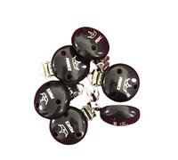 Pince Attache Tetine Clip Attache Tetine Bois Accroche Tétine Bois Kit Attache Tetine Bois Attache Sucette Bois Prenom 6 Pièces PRINCE (Noir)