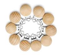 Pince Attache Tetine,Pince Attache Tetine Clip, Kit Attache TéTine Bois Naturel,Attache Sucette Bois,10 PC Porte Sucette pour Bébé Attache Tétine Attachée aux Vêtements Landau