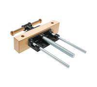 Pince avant étau en bois, 37 cm, largeur de serrage 17,9 cm, fonte | Étau de menuisier avec 2 barres de guidage parallèles et broche filetée, pour établi, bricolage et atelier