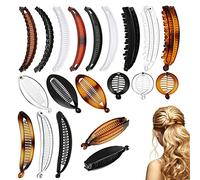 Pince Banane Cheveux Femme 20 Pièces Pinces à Cheveux Banane Barrettes à Cheveux Griffes Clips de Peigne à Cheveux avec Dents Queue de Poisson pour Queue de Cheval en Plastique Flexible