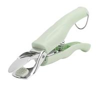 Pince Bol en Acier Inoxydable 304, Clip Antidérapant et Résistant à la Chaleur, Vert - Manche Élargi Confortable, Idéal pour Cuisine et Restaurants (Clip bol en silicone 304 : vert (pas de logo))