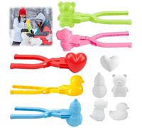 Pince Boule de Neige, 5PCS Moule Boule de Neige, Façonneur de Boules de Neige, Pince à Boules de Neige, Poignée Clip Boule de Neige pour Enfants Faire Une Bataille de Boules de Neige