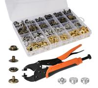 Pince Bouton Pression Metal, 100 Jeux 15 mm Boutons Pressions Metalliques et 3 Matrices, pour Cuir, Bricolage, Tissu, Vêtements, Sacs, Les tissus, Boat Cover Replacement