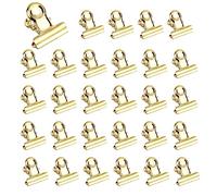 Pince Bulldog 60 Pcs Pince Papier 22mm Pince Document, Multifonctionnelle Bulldog Clips Métal pour Photos Images Cuisine Maison Fournitures De Bureau Calendrier Bureau École