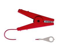 Pince câble connexion terre oeillets M8 Ako Rouge 100 cm