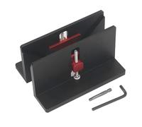 Pince cannelée à angle droit 2 pièces, localisateur de gabarit à queue d'aronde réglable, outil de fente d'angle de tiroir en alliage d'aluminium avec clé et embout, pour cadre