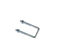 Pince carrée galvanisée en acier au carbone, boulon en U, vis à angle droit, bague de retenue, M6-M16(2pcs M8x42x140)