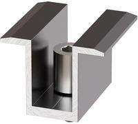Pince centrale en aluminium 35 mm Support de fixation sur le toit PV Montage de modules solaires 50 pcs 10819