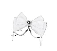 Pince Cheveux Mariage 24pc Gothic Heart-Shaped Cross Lace Embroidered Bow Hair Clips For Women Fashionable Side Grips Bulk Pack Accessories(Color18)