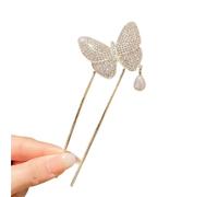 Pince Cheveux Mariage 2pc Pearl U-shaped Hairpin Women's Insert, Fixed with Coiled Hair, Headpiece(Color3)