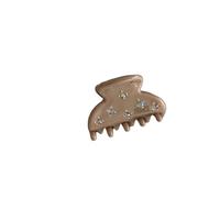 pince cheveux Pince à cheveux en forme de demi-cercle avec strass étoilés, accessoire for princesse(05 Apricot)