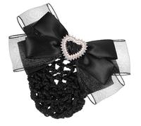 Pince Chignon Filet à Cheveux Noir, Nœud Décoratif en Tissu | Chignons Longs e Ballet ou Travail, Style Simple et Élégant, Lot 1 Pièce